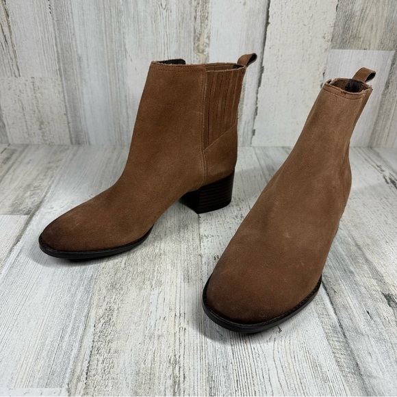 NEW Sam Edelman Women's Kaiti Low Heel Ankle Booties Distressed Suede #1211 - Picture 2 of 12